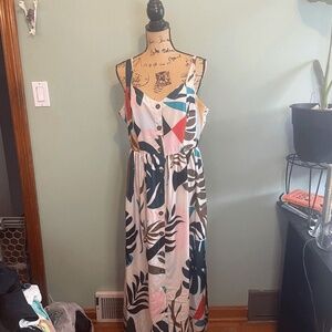 SHEIN Tropical Maxi Dress